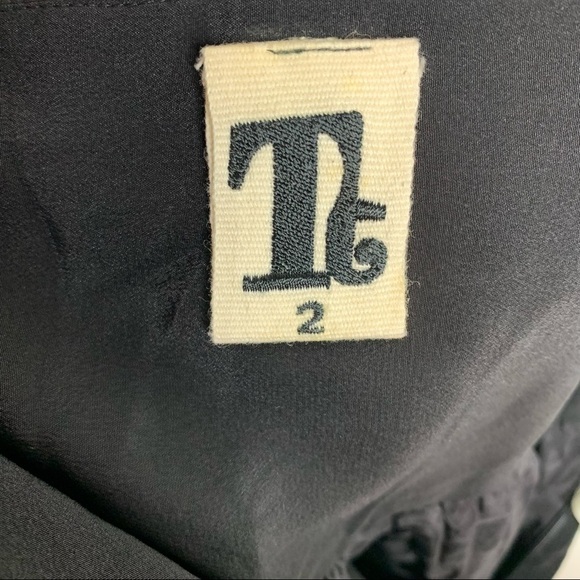 Anthropologie Boho Silk Lined Black Tiered Lace Skirt Size 2 - Picture 8 of 10